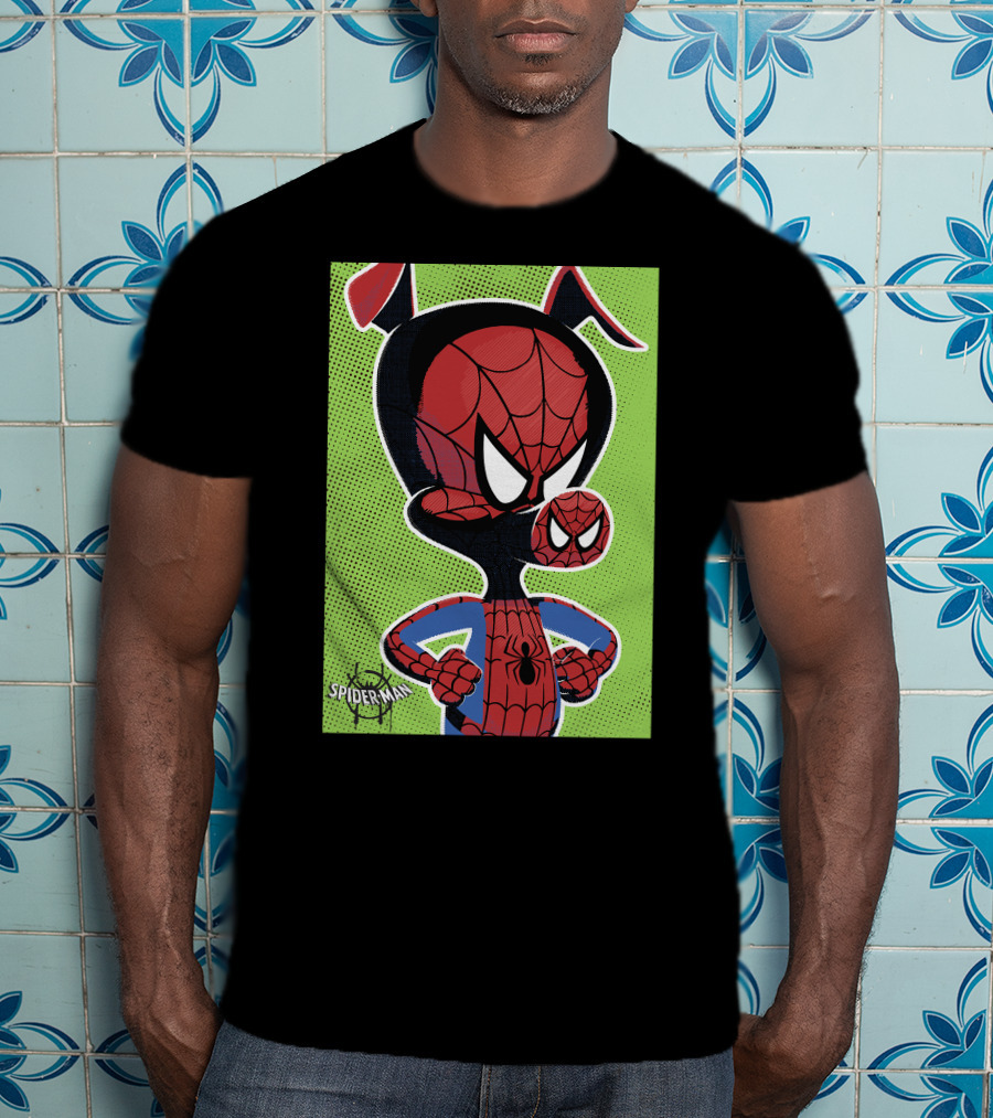 Marvel Spider-Ham Spiderverse Pop Art Spider-Man Character Heroic Pose T-Shirt