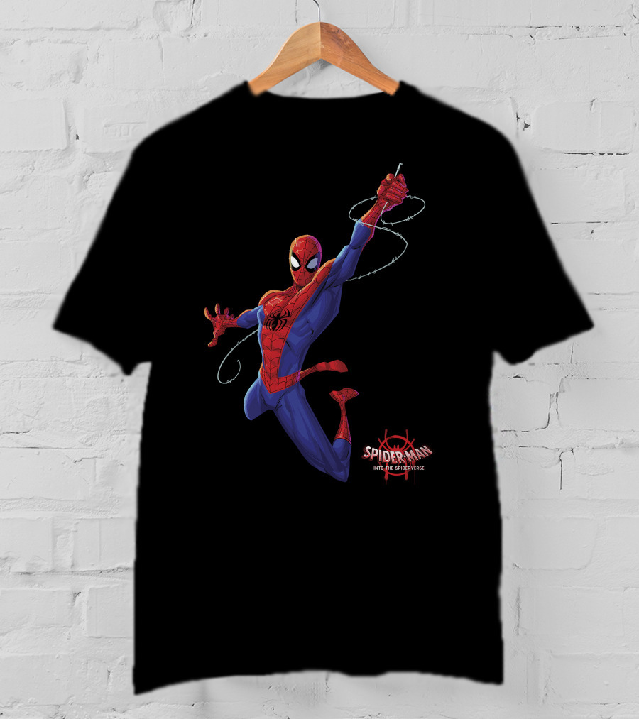 Spider-Man Into The Spider-Verse Classic Swing Action Marvel T-Shirt