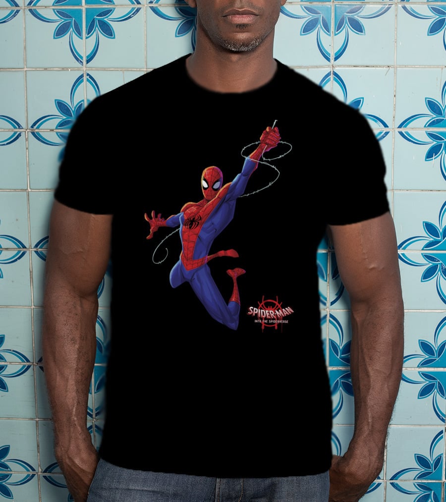 Spider-Man Into The Spider-Verse Classic Swing Action Marvel T-Shirt
