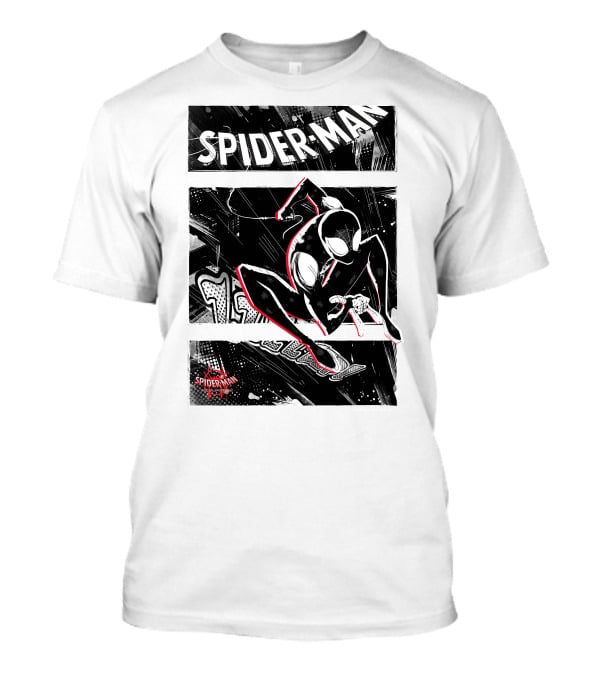 Spider-Man Marvel Spiderverse Comic Graphic Action Panels T-Shirt