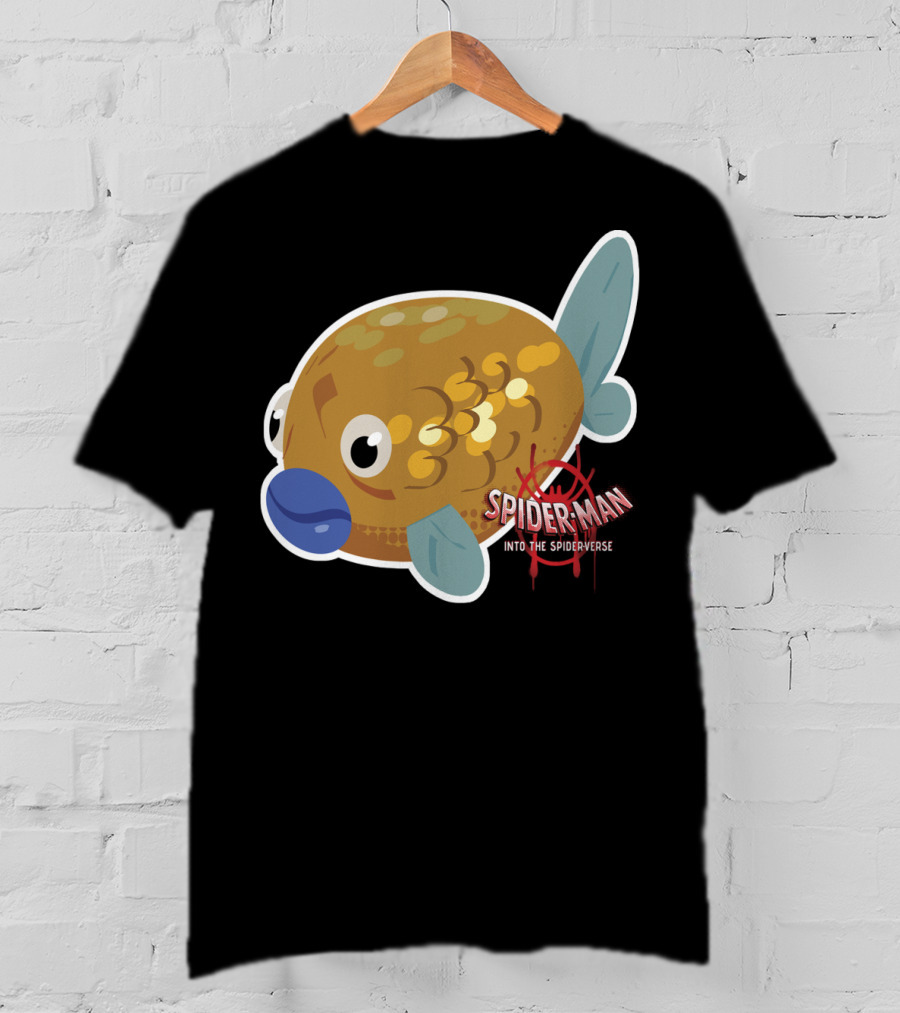 Marvel Spider-Man Into The Spider-Verse Fish Sticker T-Shirt