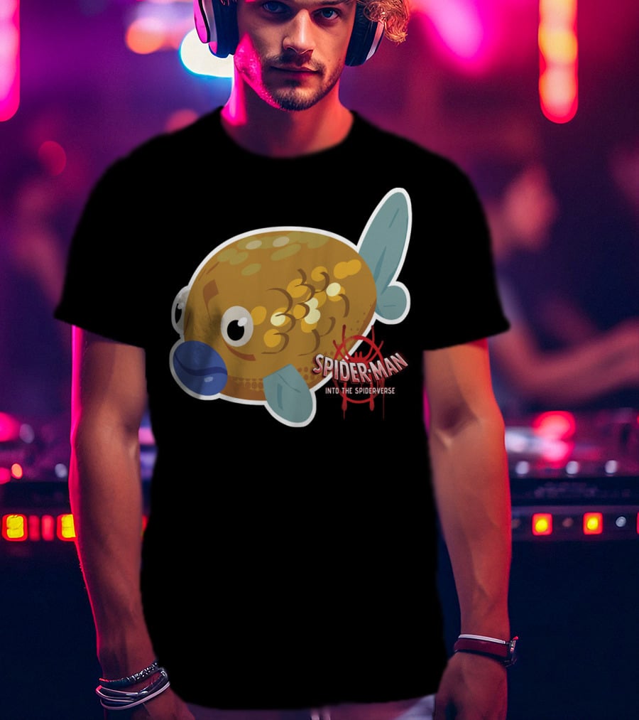 Marvel Spider-Man Into The Spider-Verse Fish Sticker T-Shirt
