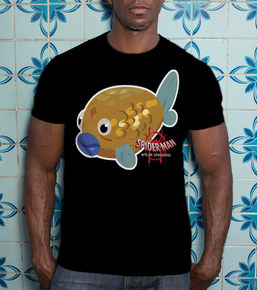 Marvel Spider-Man Into The Spider-Verse Fish Sticker T-Shirt
