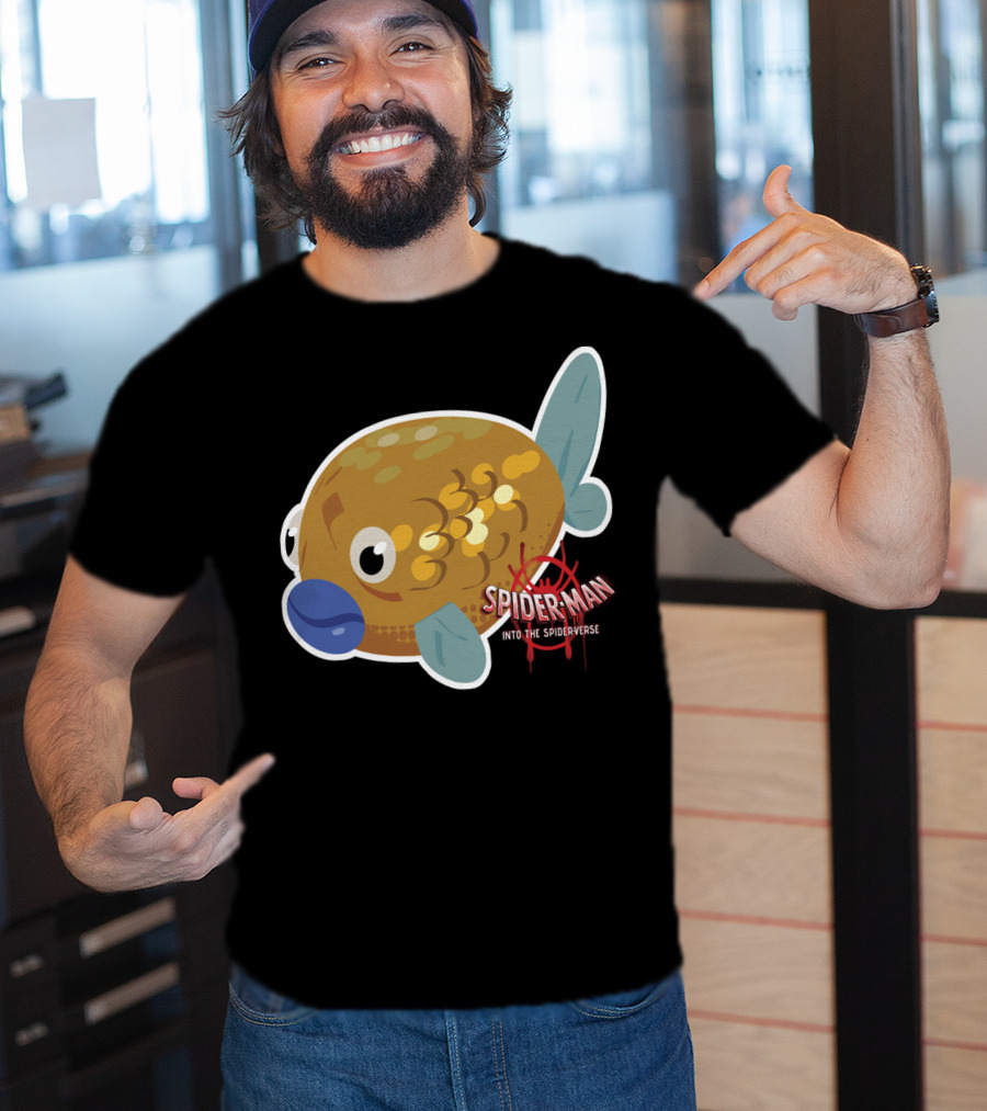Marvel Spider-Man Into The Spider-Verse Fish Sticker T-Shirt