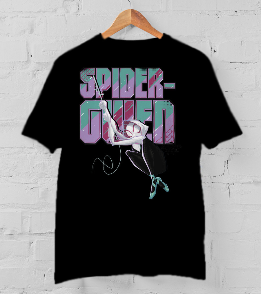 Spider-Gwen Marvel Spider-Man Spiderverse Swinging Hero T-Shirt