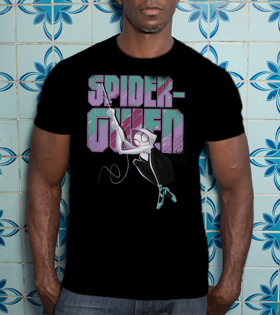 Spider-Gwen Marvel Spider-Man Spiderverse Swinging Hero T-Shirt