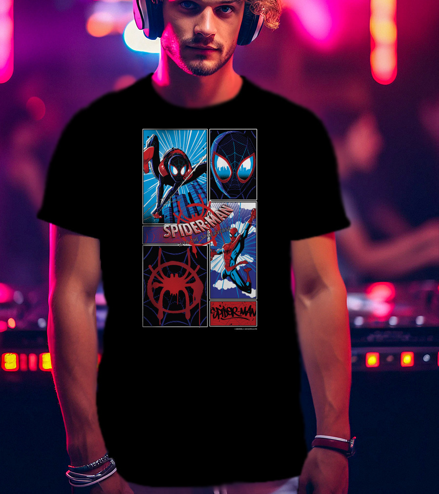 Marvel Spider-Man Spiderverse Miles Morales And Peter Parker T-Shirt