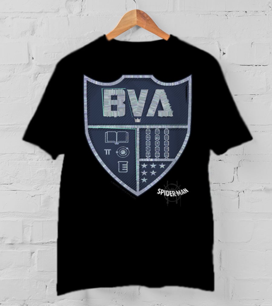 Spider-Man Spiderverse BVA School Crest Emblem T-Shirt