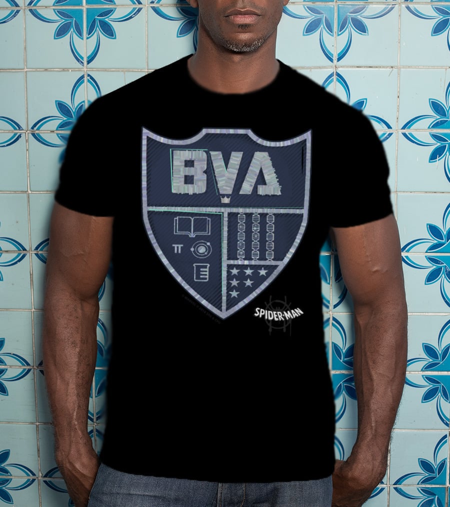 Spider-Man Spiderverse BVA School Crest Emblem T-Shirt