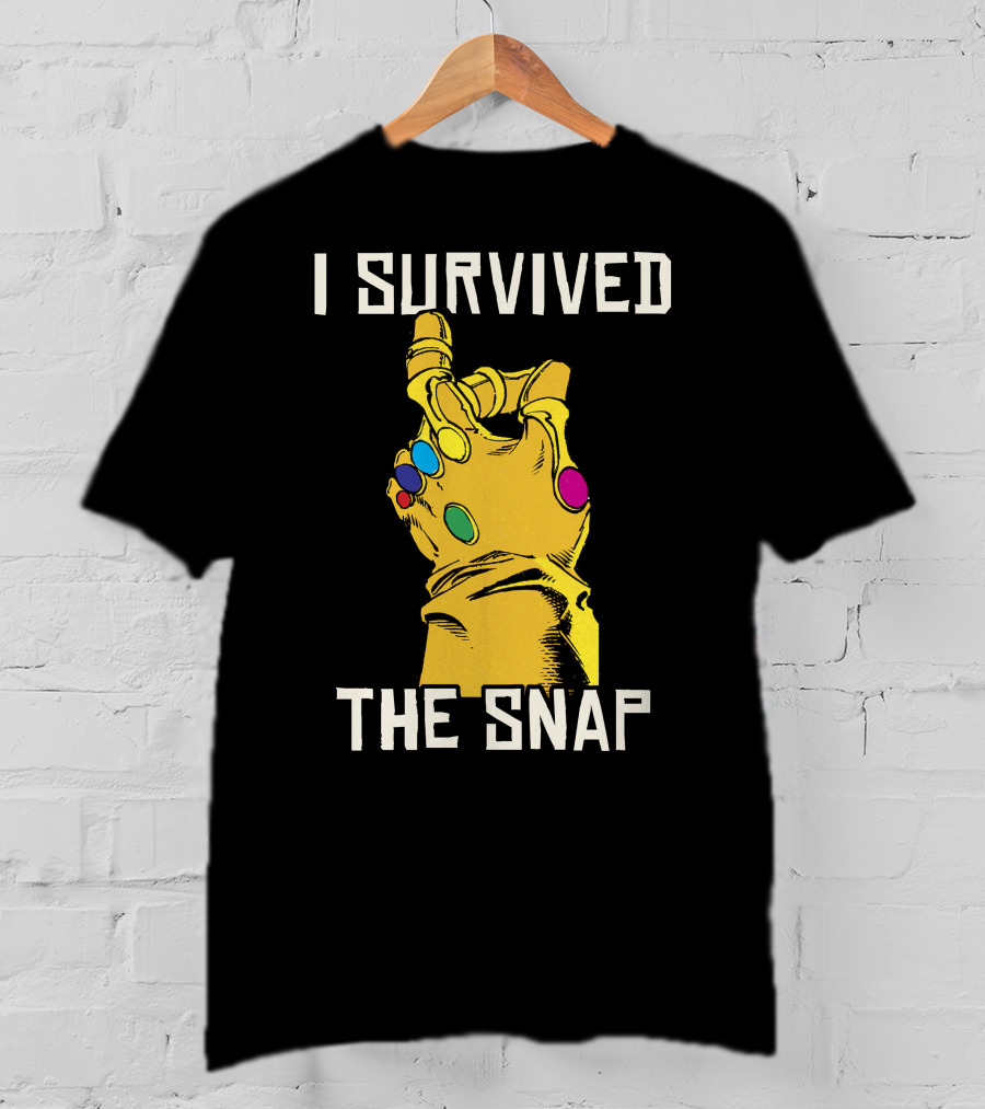 Marvel Thanos Infinity Gauntlet I Survived The Snap T-Shirt