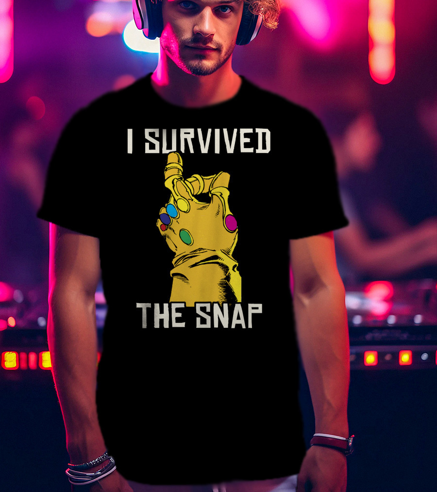 Marvel Thanos Infinity Gauntlet I Survived The Snap T-Shirt