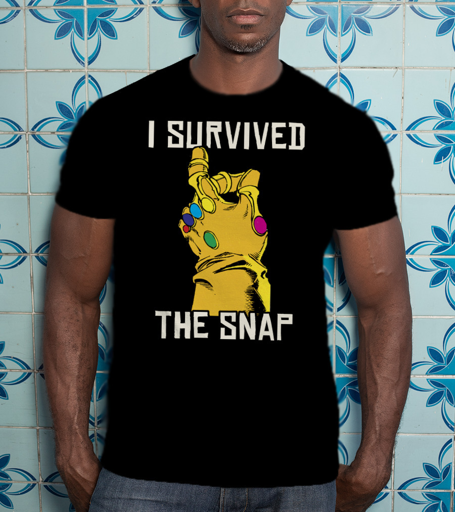 Marvel Thanos Infinity Gauntlet I Survived The Snap T-Shirt