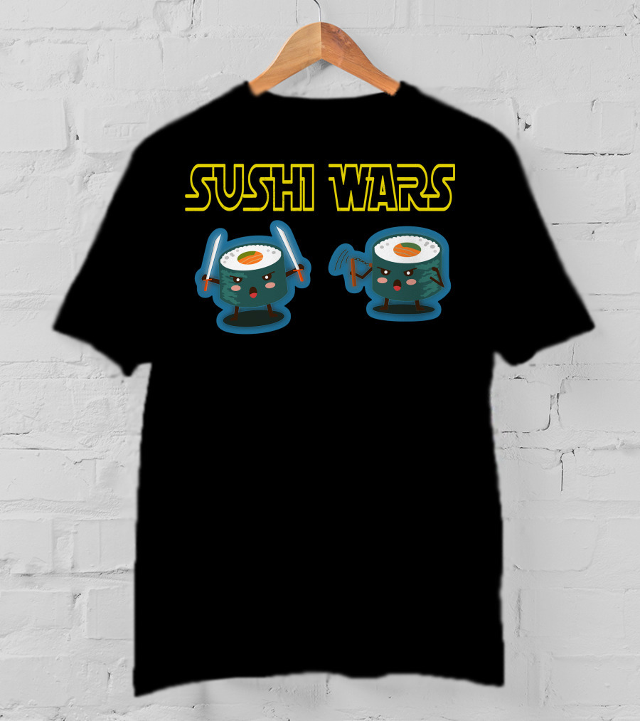 Sushi Wars Funny Star Theme Birthday T-Shirt