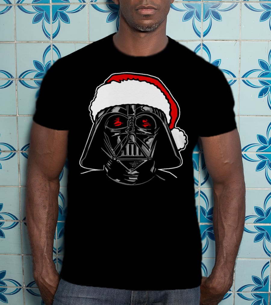Star Wars Darth Vader Santa Sketch Holiday T-Shirt