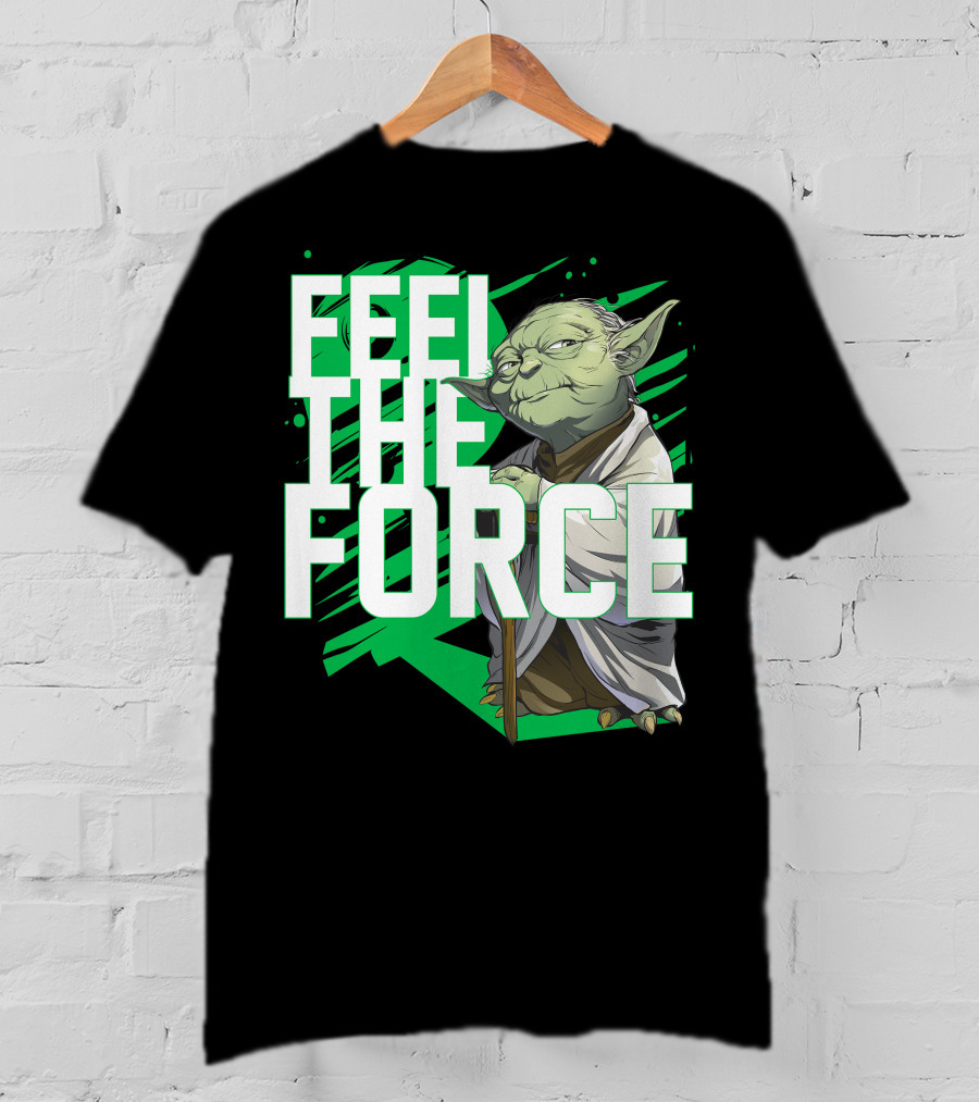 Star Wars Feel The Force Yoda Jedi Master T-Shirt