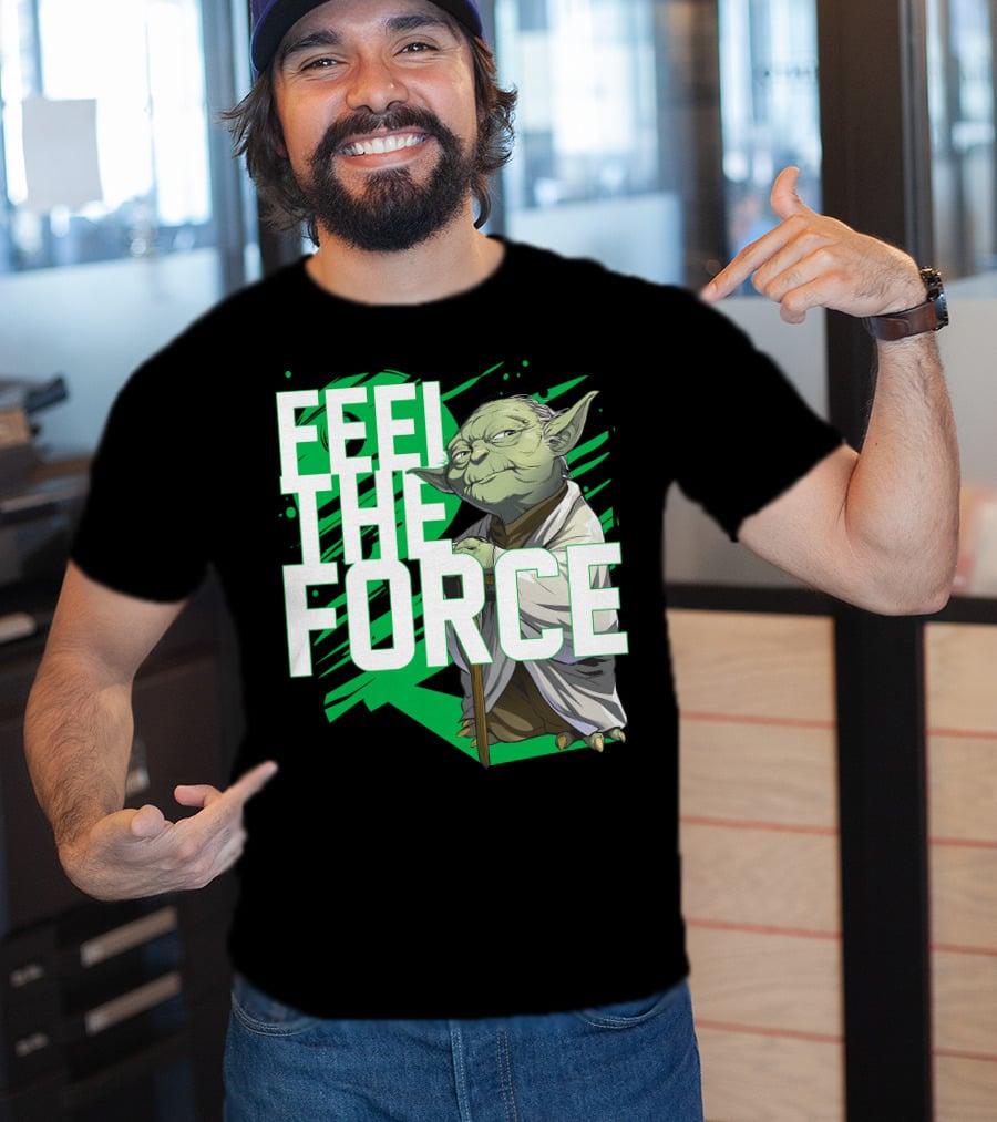 Star Wars Feel The Force Yoda Jedi Master T-Shirt