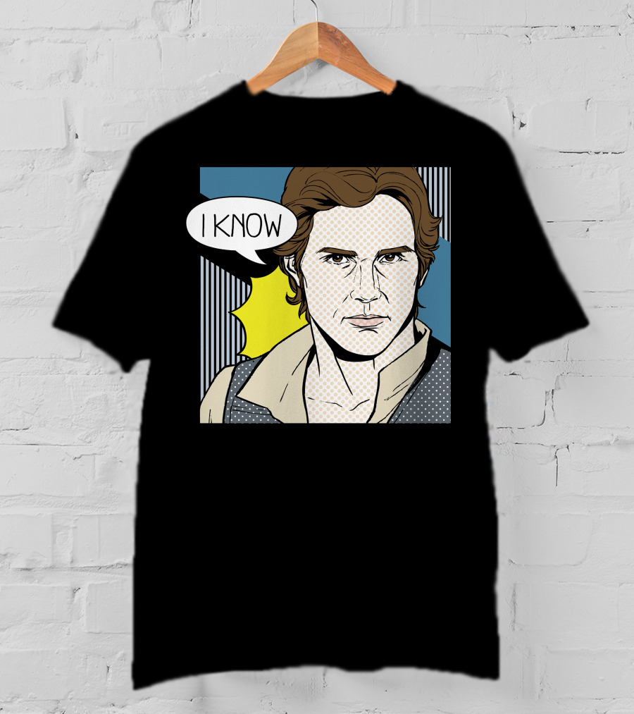 Star Wars Han Solo I Know Pop Art Retro Couples Fan Favorite T-Shirt