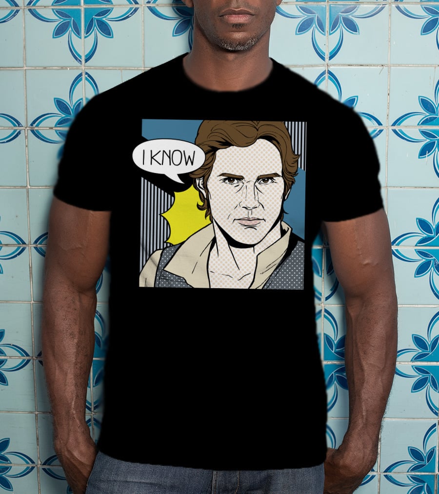 Star Wars Han Solo I Know Pop Art Retro Couples Fan Favorite T-Shirt