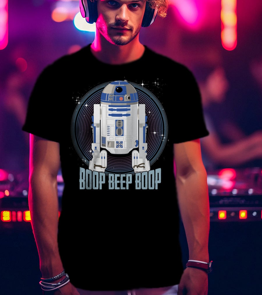 Star Wars R2-D2 Boop Beep Boop Circle T-Shirt