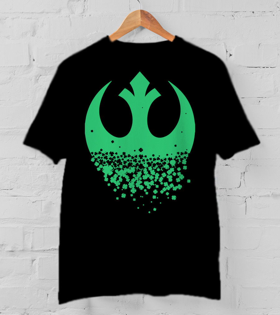 Star Wars Rebel Alliance Saint Patricks Day Clover Emblem T-Shirt