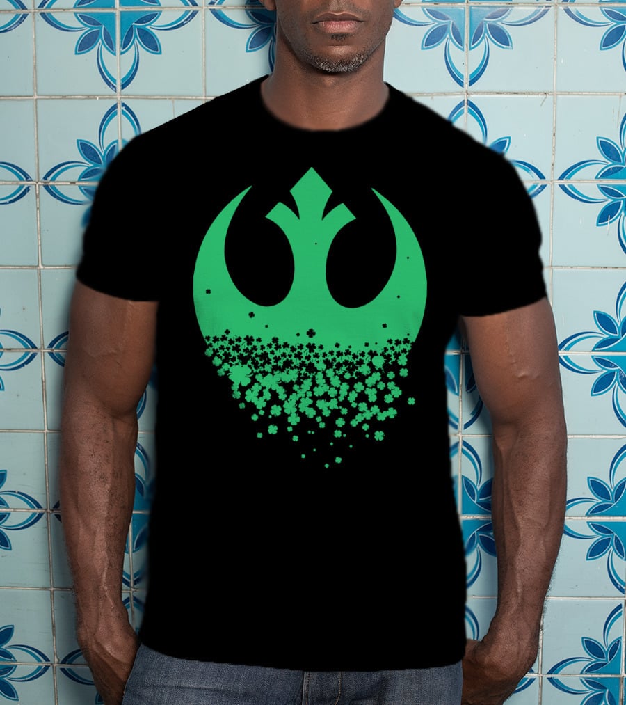 Star Wars Rebel Alliance Saint Patricks Day Clover Emblem T-Shirt