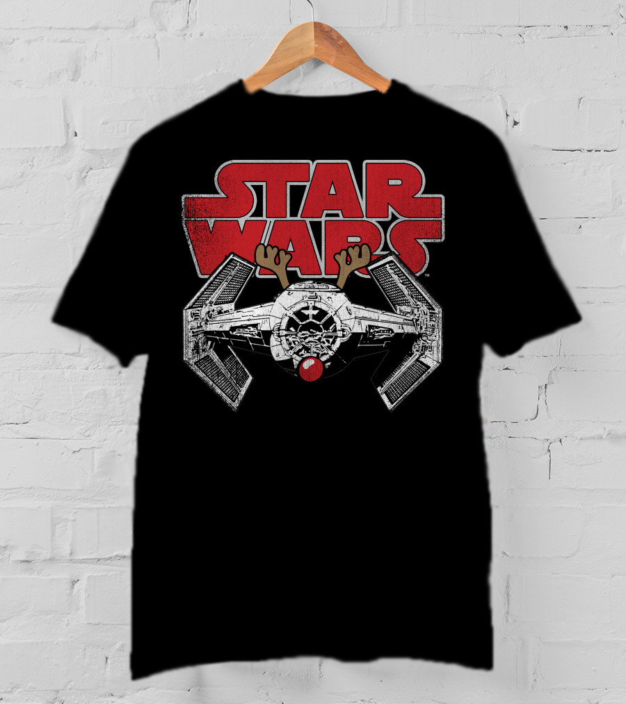 Star Wars TIE Fighter Reindeer Rudolf Christmas Nose T-Shirt