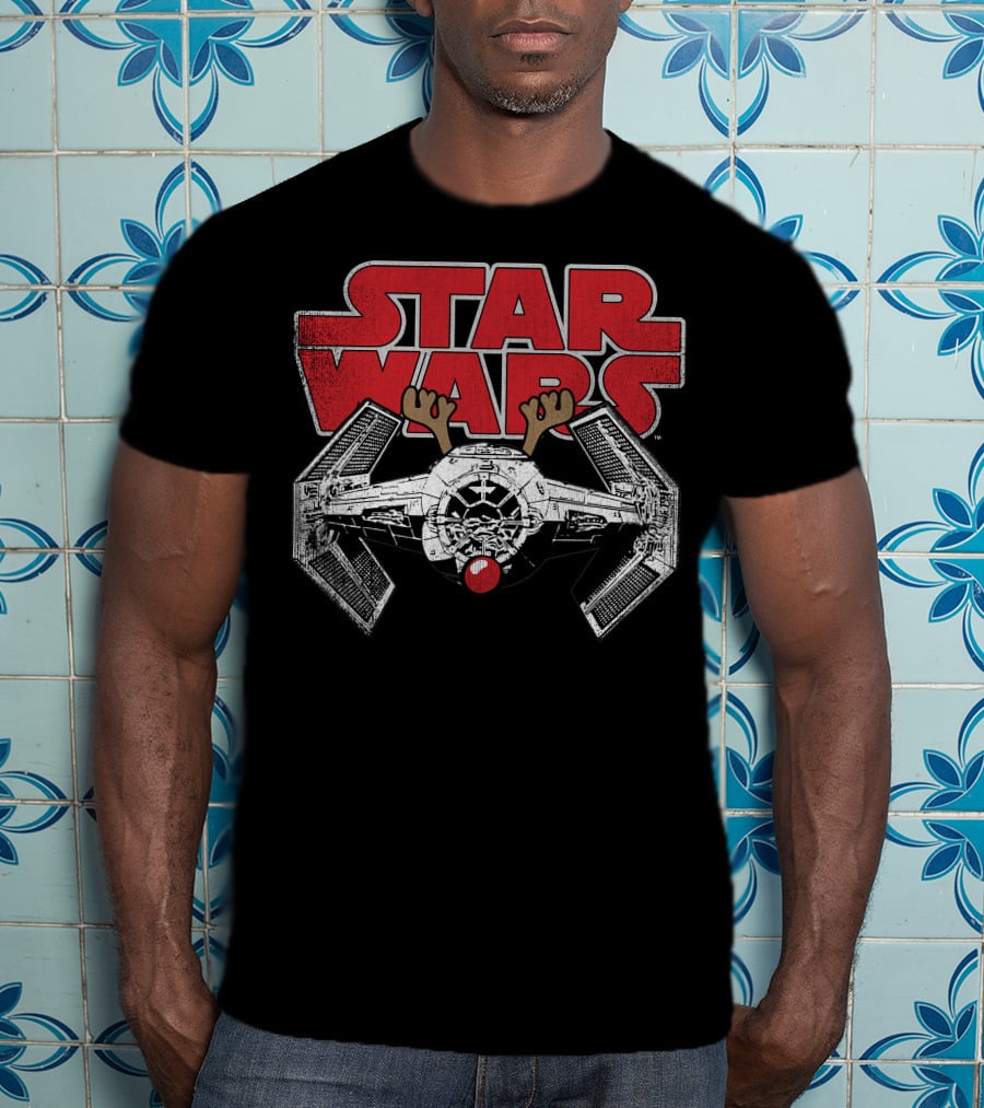 Star Wars TIE Fighter Reindeer Rudolf Christmas Nose T-Shirt