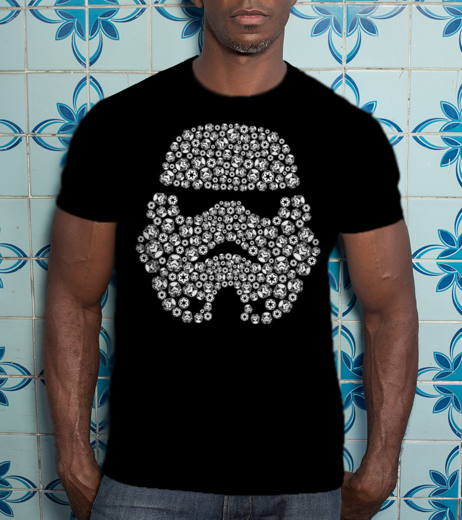 Star Wars Trooper Helmet Mosaic With Imperial Insignia T-Shirt