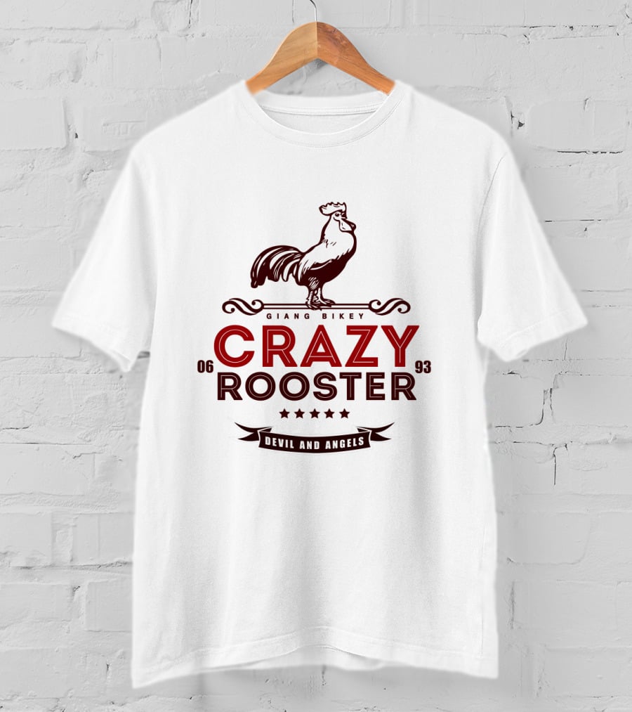 CraZy Rooster Giang Bikey Devil And Angels 06 93 T-Shirt