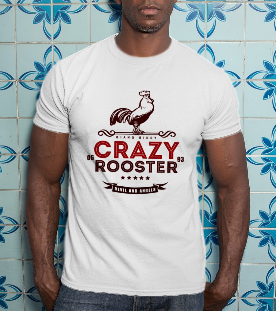 CraZy Rooster Giang Bikey Devil And Angels 06 93 T-Shirt