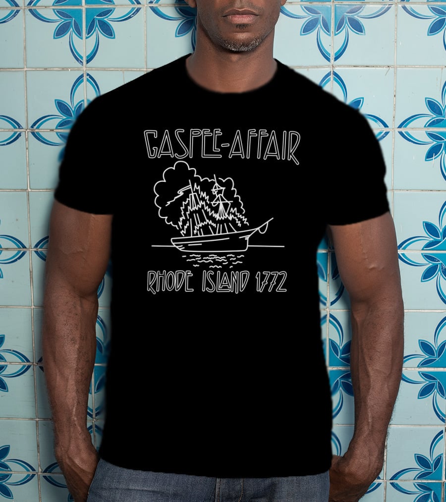 Gaspee Affair Rhode Island 1772 Burning Ship Event T-Shirt
