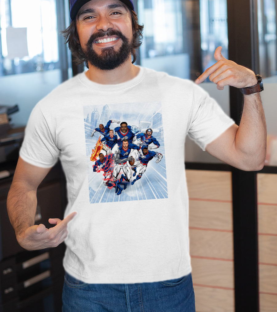 Bills Super Hero Football Team Comic Heroes T-Shirt