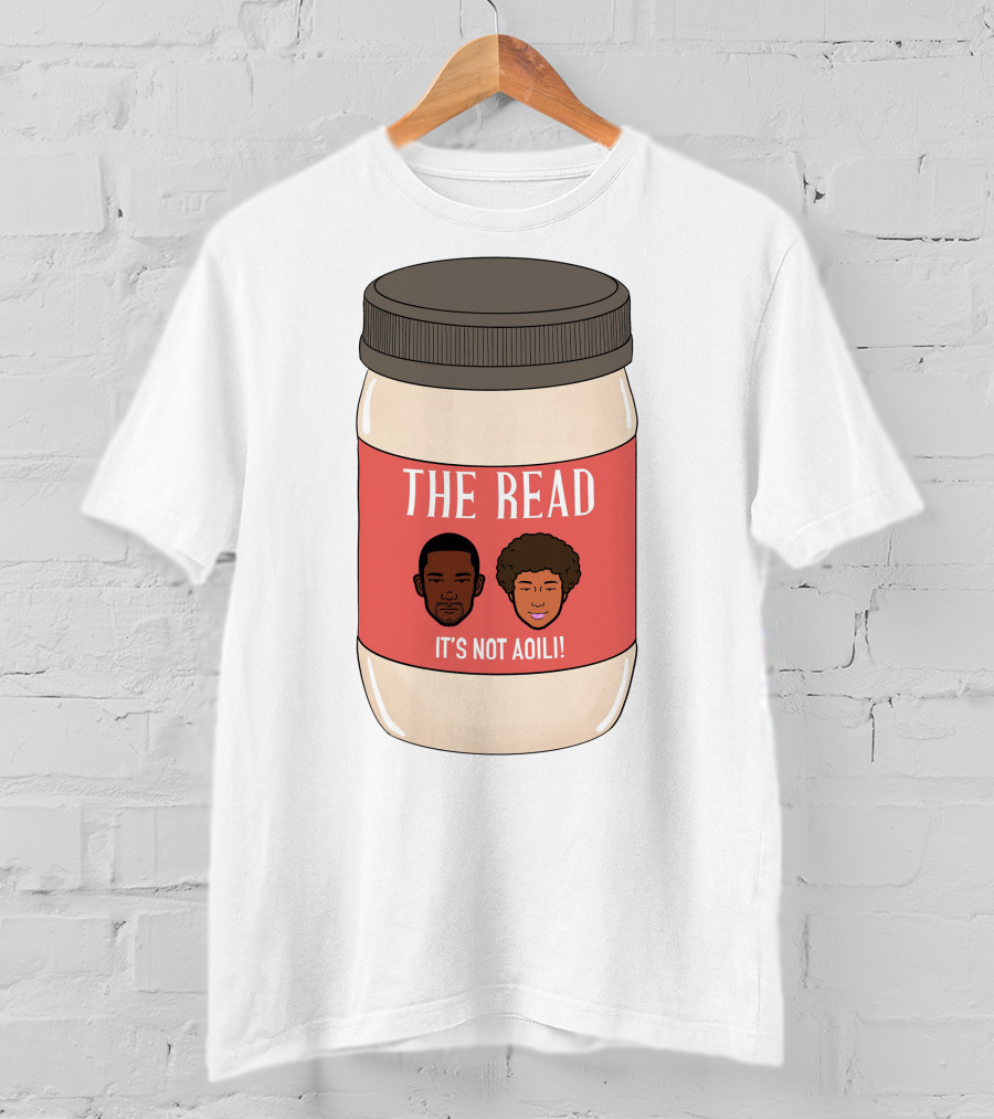 The Read It's Not Aoili Podcast Jar Label T-Shirt