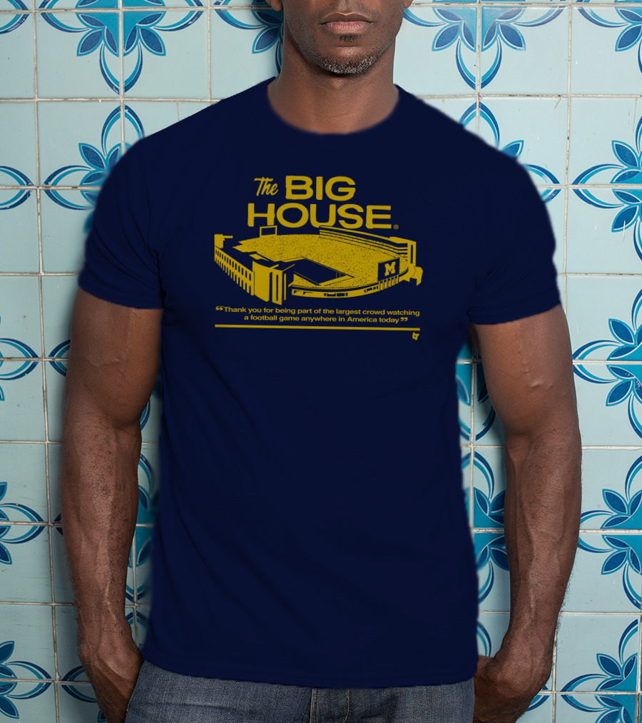 The Big House Stadium M Football Game Largest Crowd America T-Shirt