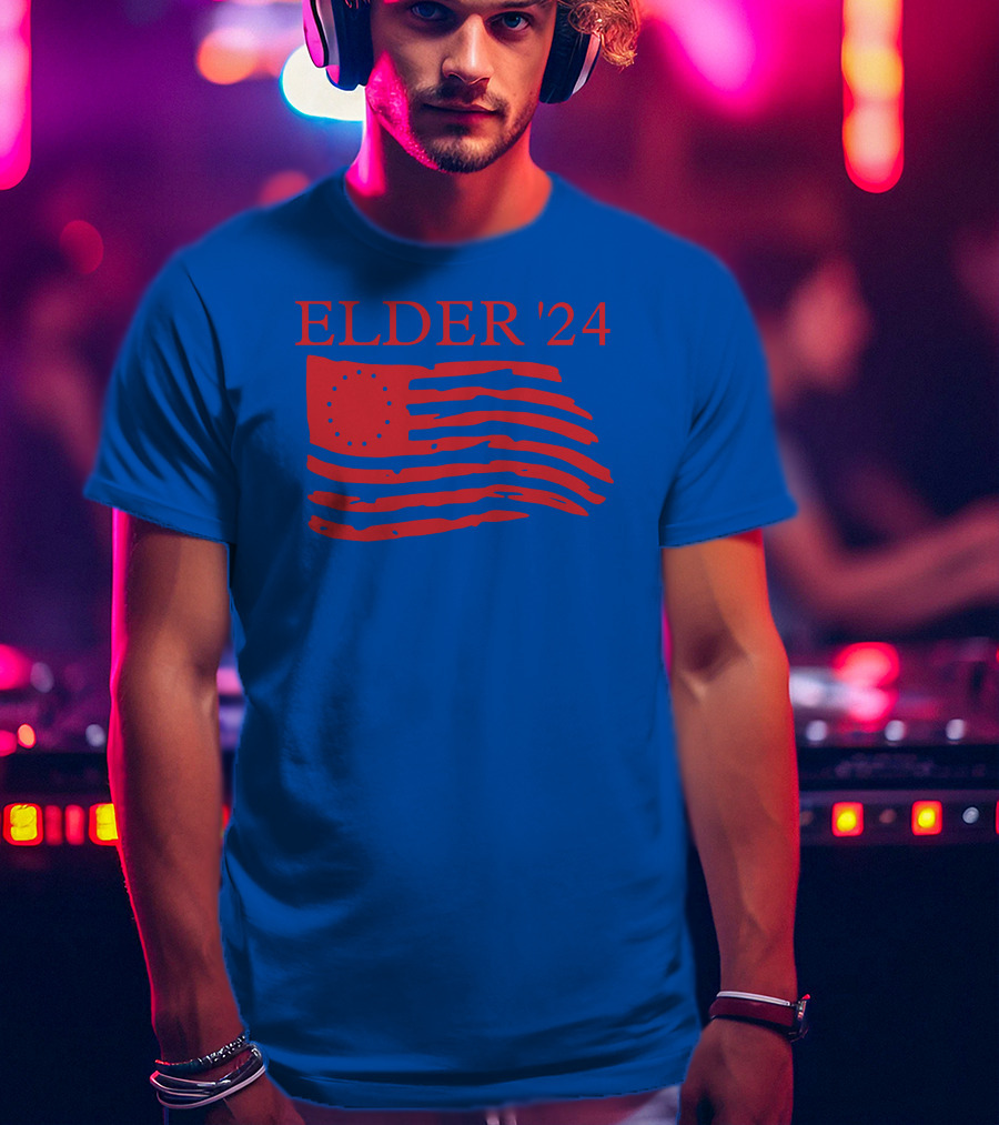 Elder 24 We're Got A Country To Save Larry Elder American Flag T-Shirt