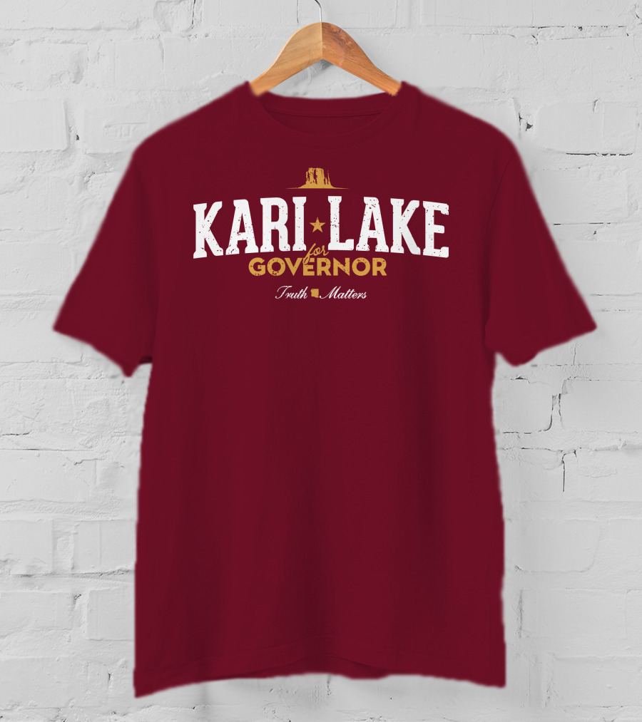 Kari Lake For Governor Gold Star Monument T-Shirt