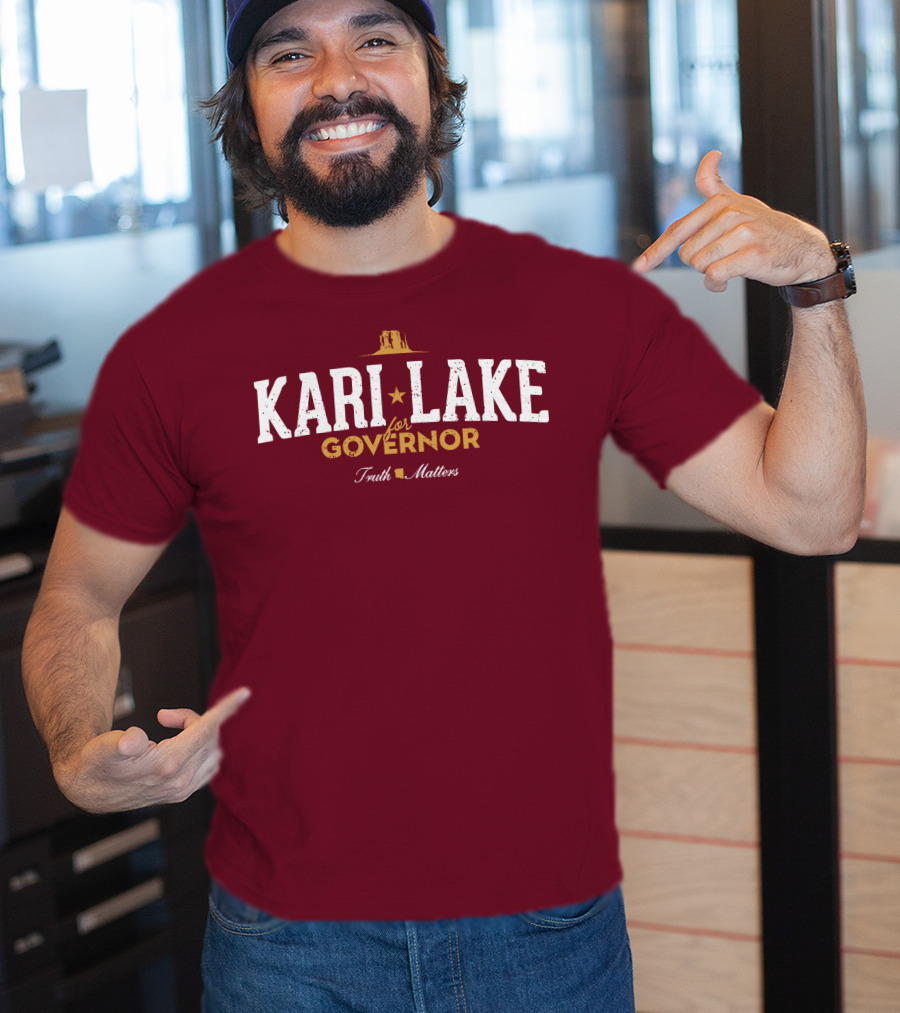 Kari Lake For Governor Gold Star Monument T-Shirt
