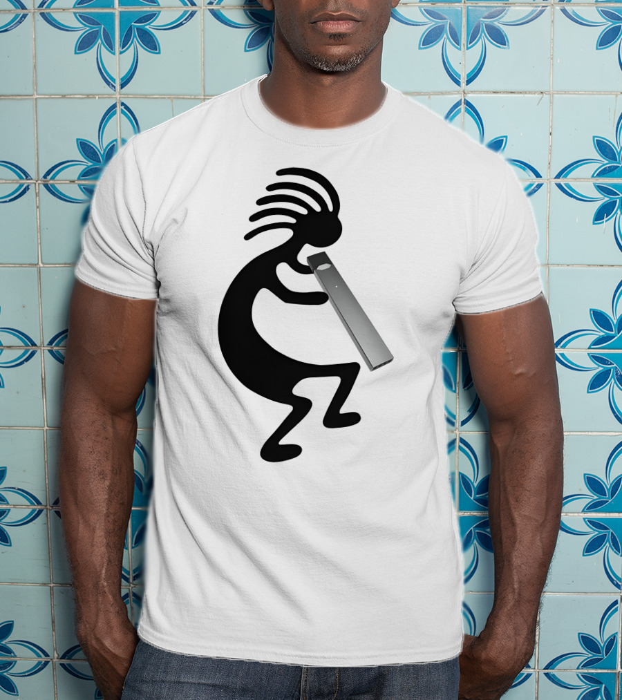 Kokopelli Vaping Man With Modern Device T-Shirt