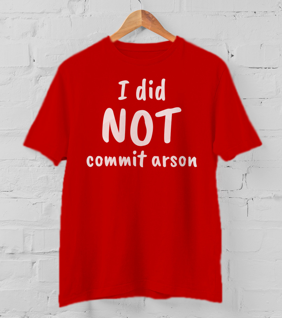 Lord Cory Hunter Winn I Did Not Commit Arson Lucca International Merch T-Shirt