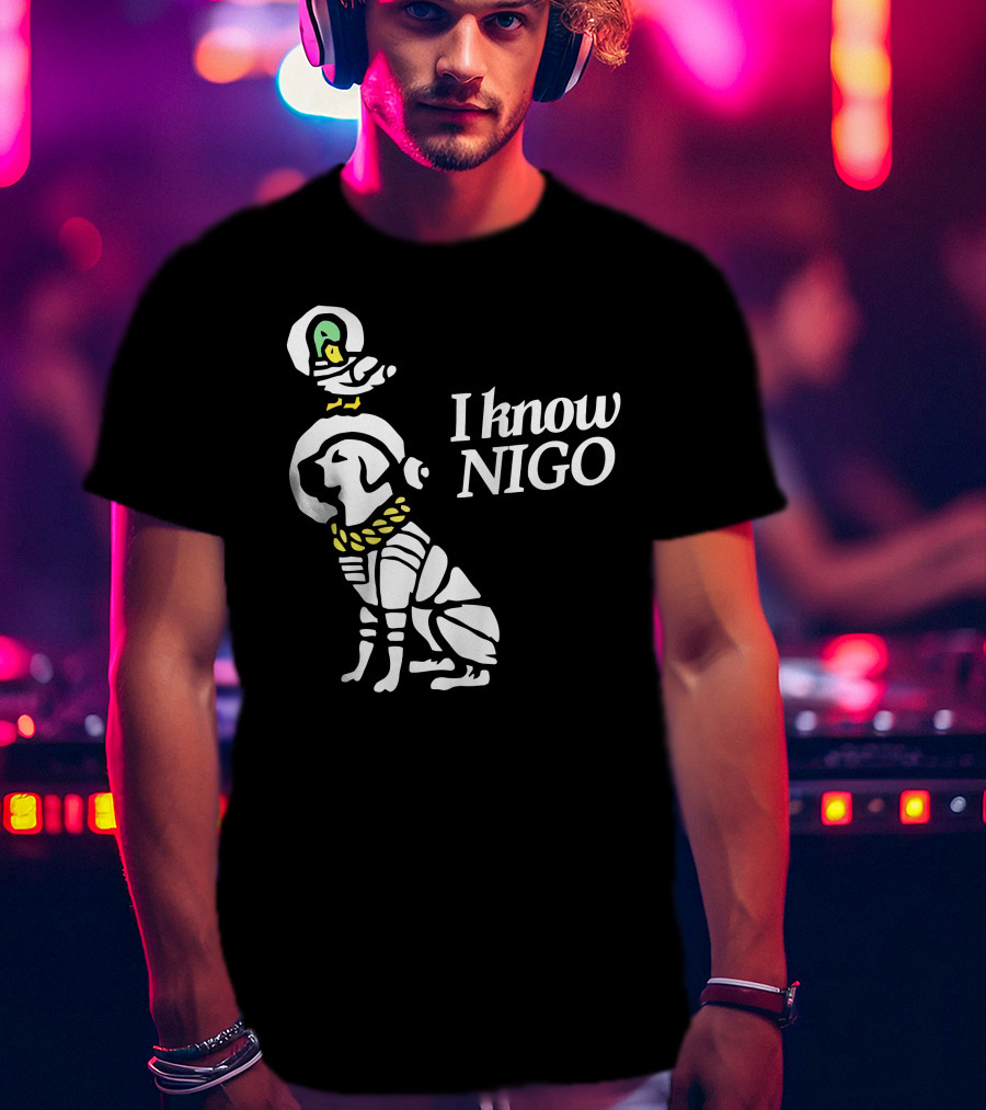 I Know Nigo Merch Lakeshow And Delta Iconic Dog With Parrot T-Shirt