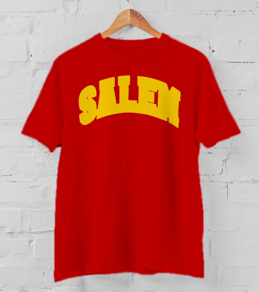 Salem Bold Yellow Arch On Red T-Shirt
