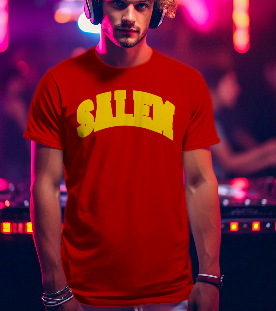 Salem Bold Yellow Arch On Red T-Shirt