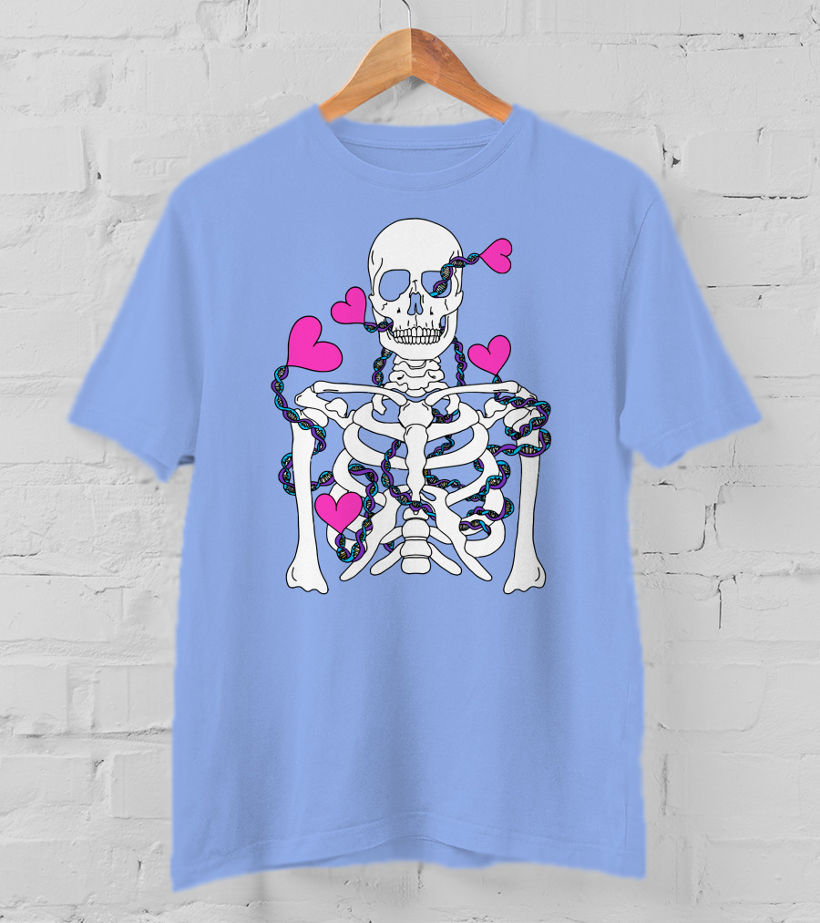 Lany Merch Tie Dye DNA Skeleton Hearts T-Shirt