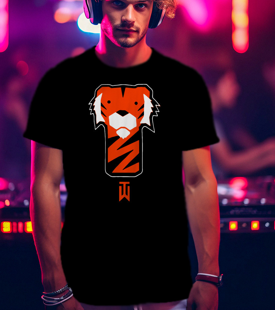 Tiger Woods Merch Tiger Woods Tiger Head Emblem TW T-Shirt