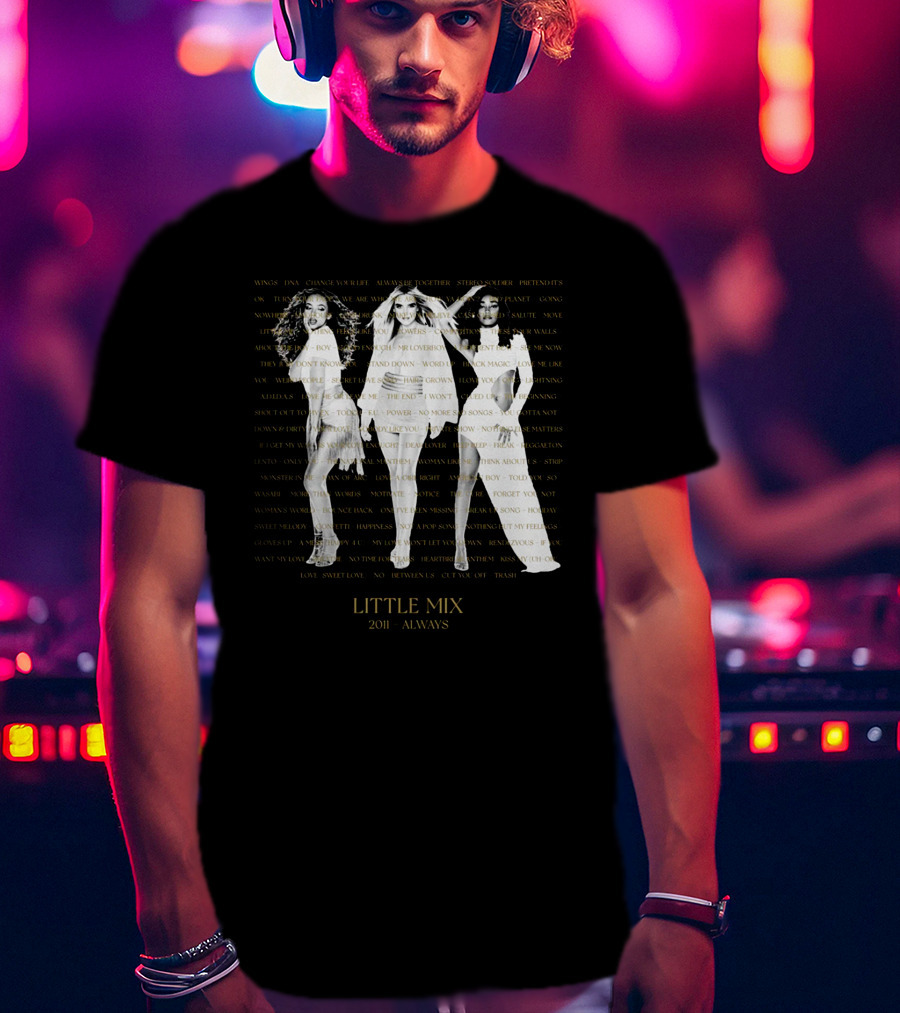 Little Mix 2011 Always Wings DNA Change Your Life Move Together Story Silver Lining T-Shirt