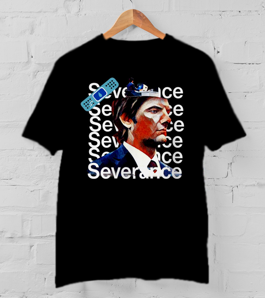 Severance Repeated Text With Bandage And Office Worker Scene T-Shirt