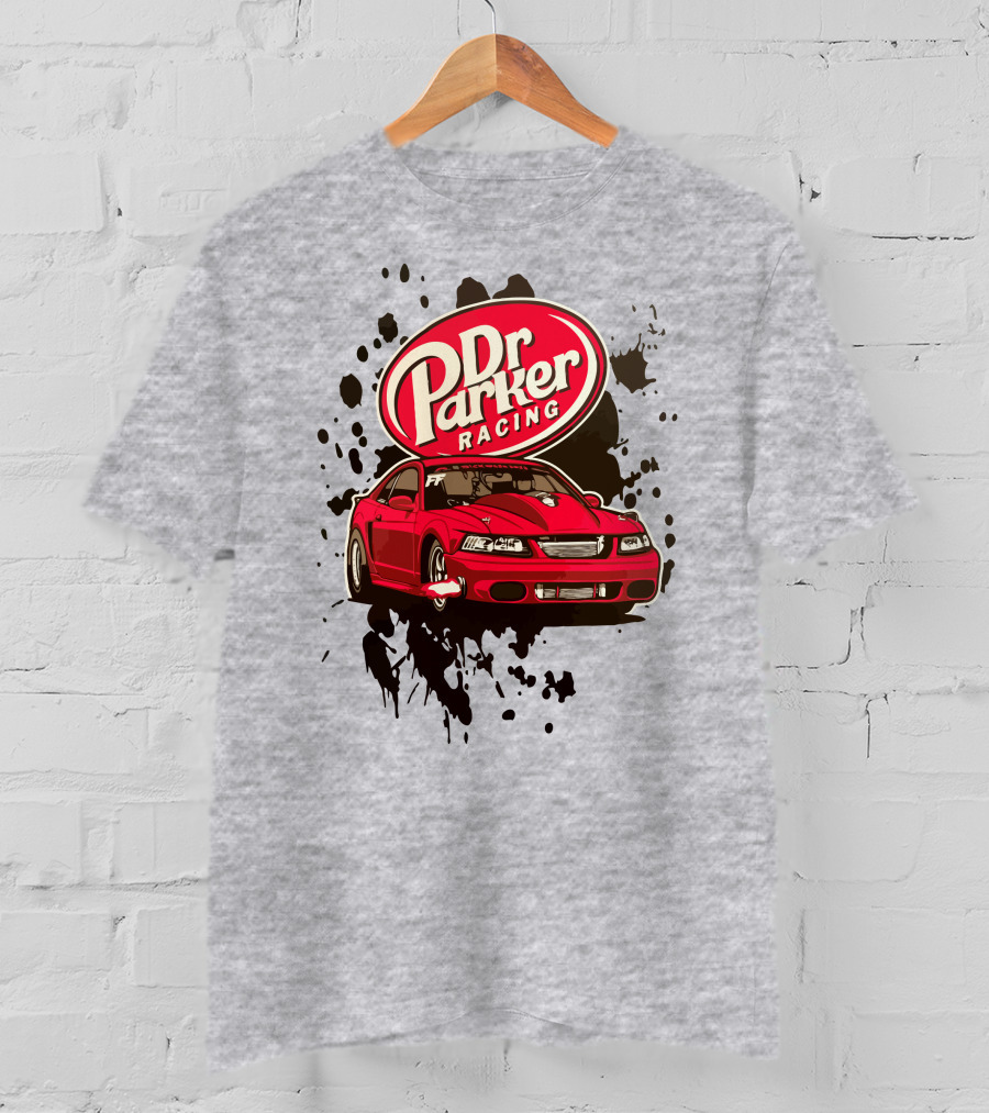 Dr Parker Racing Cleetus McFarland Merch Red Car T-Shirt