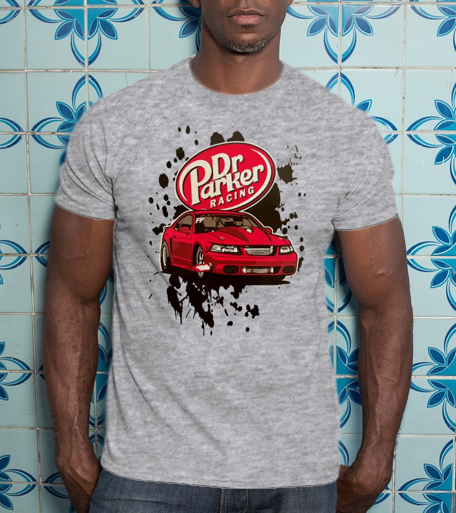 Dr Parker Racing Cleetus McFarland Merch Red Car T-Shirt