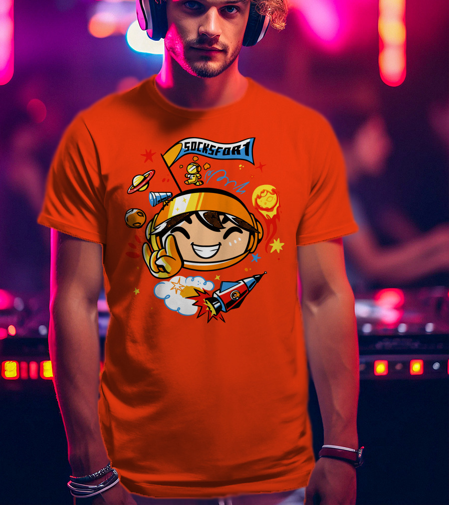 Socksfor1 Chibi Astronaut Space Adventure Merch T-Shirt