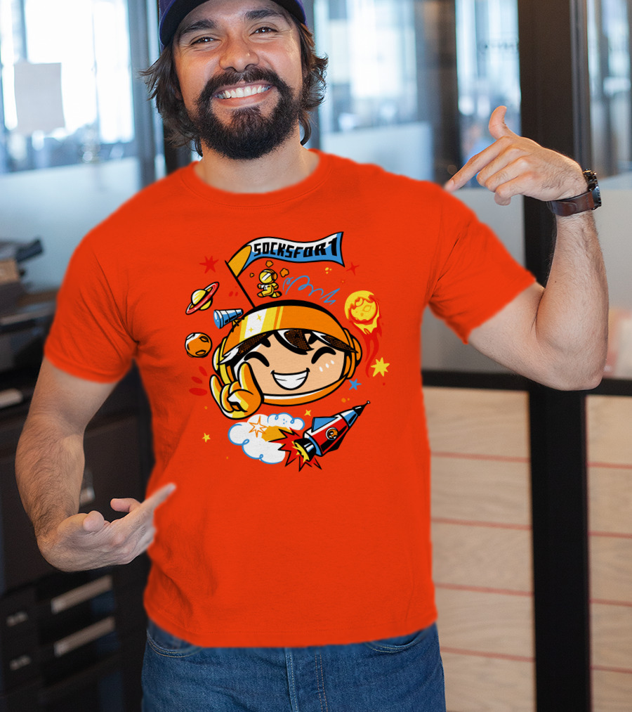 Socksfor1 Chibi Astronaut Space Adventure Merch T-Shirt